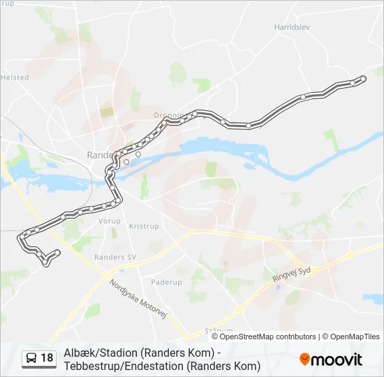 18 Bus Line Map