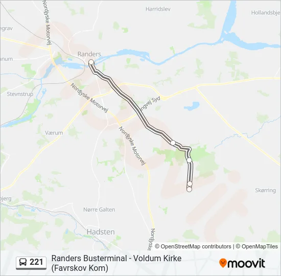 221 Bus Line Map
