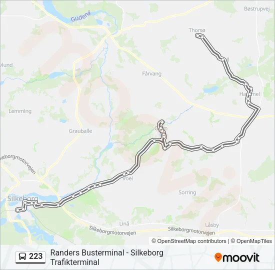 223 Bus Line Map