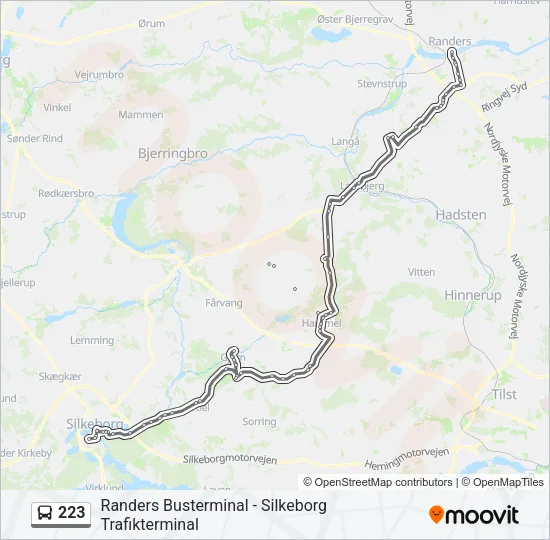 223 Bus Line Map