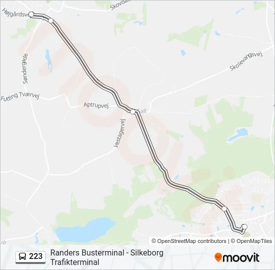 223 Bus Line Map