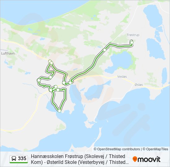 335 bus Line Map