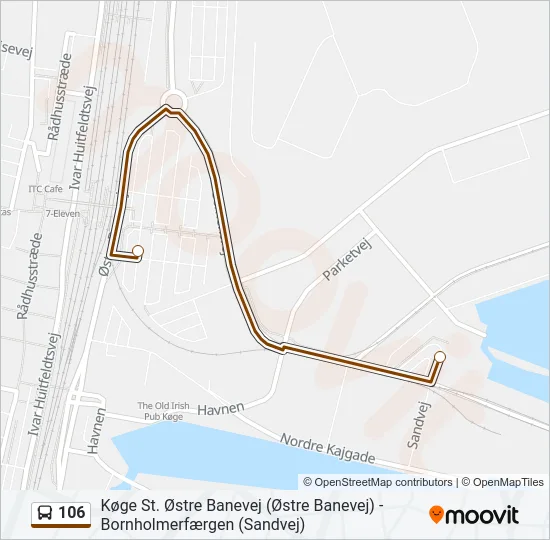 106 Bus Line Map