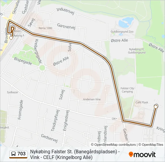 703 Bus Line Map