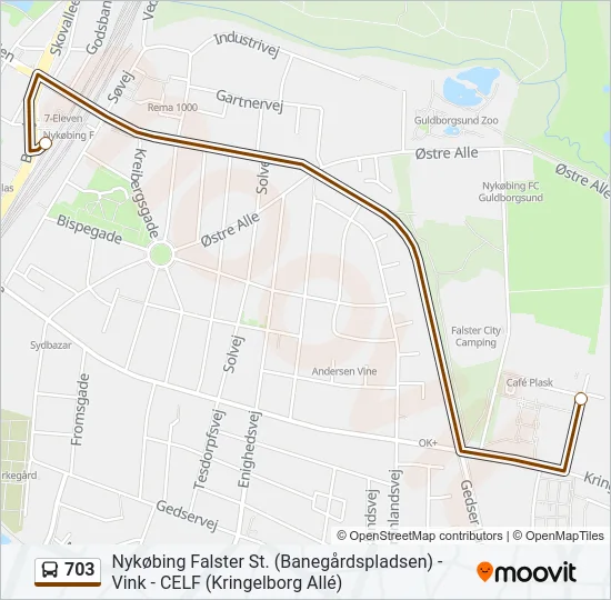 703 Bus Line Map