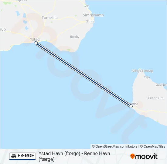 FÆRGE Ferry Line Map
