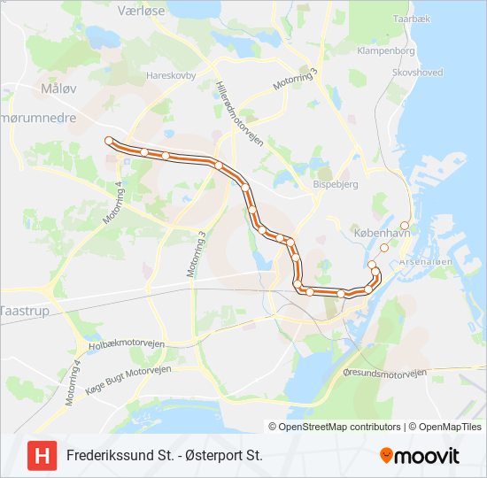 H train Line Map