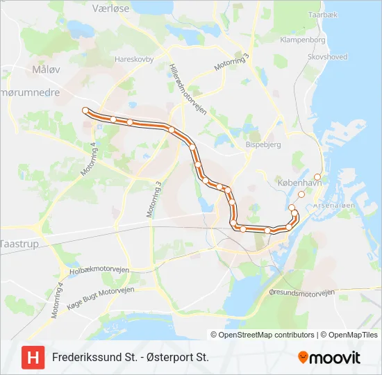 H Train Line Map