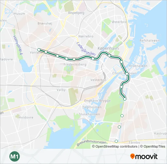 M1 Metro Line Map
