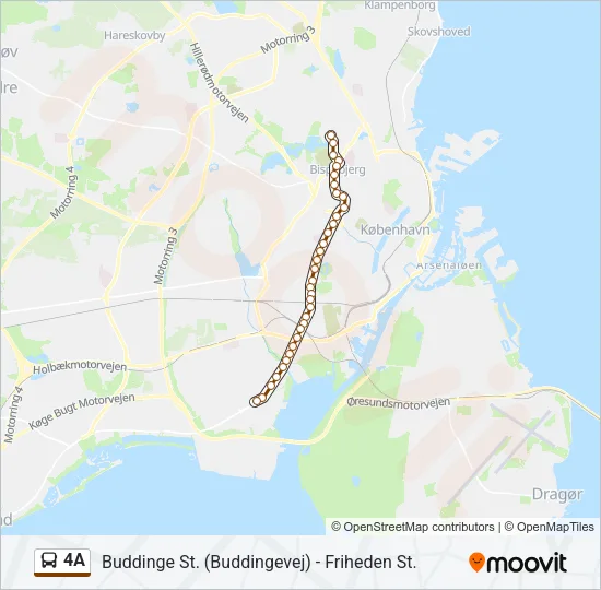 4A Bus Line Map