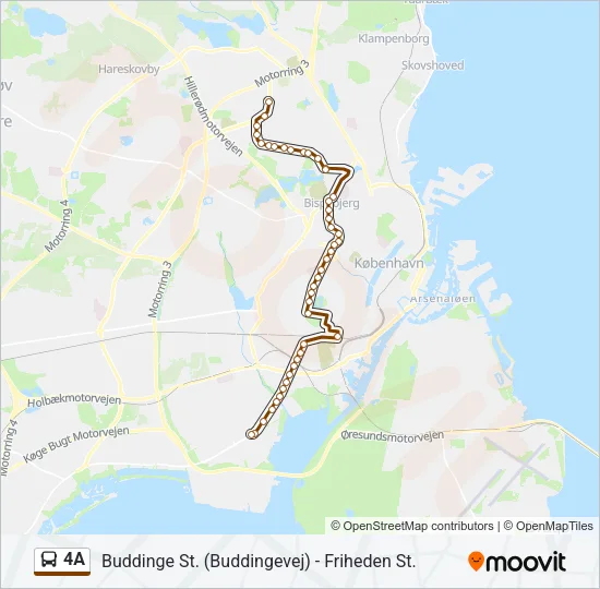 4A Bus Line Map