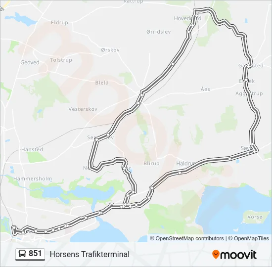 851 Bus Line Map