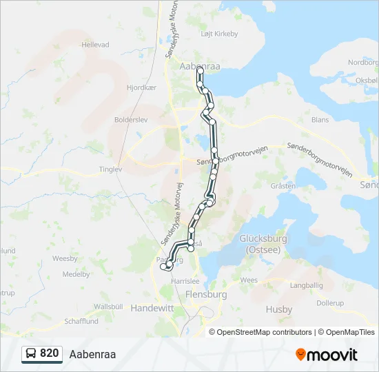 820 Bus Line Map
