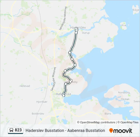 823 Bus Line Map