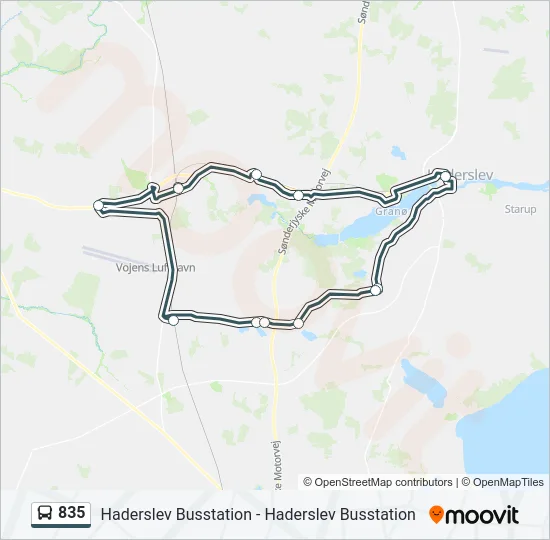 835 Bus Line Map