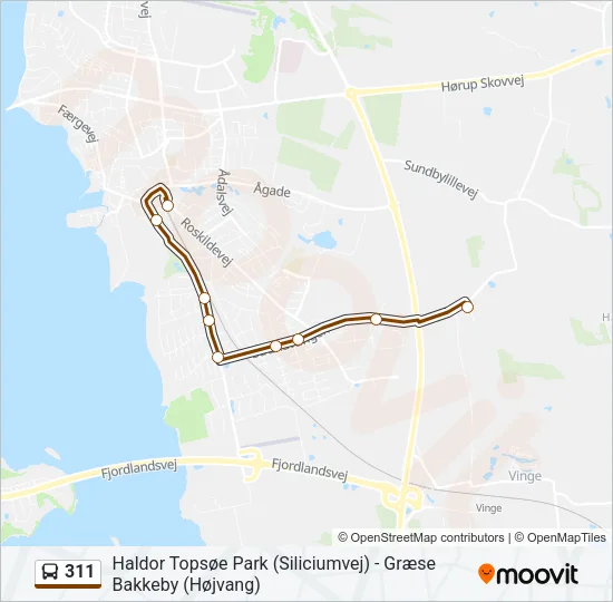 311 Bus Line Map