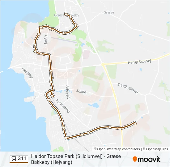 311 Bus Line Map