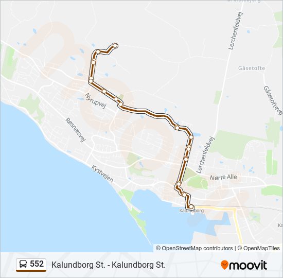 552 bus Line Map