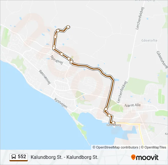 552 Bus Line Map