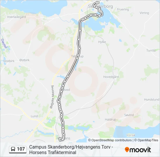 107 Bus Line Map