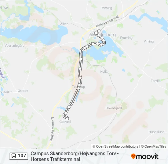 107 Bus Line Map