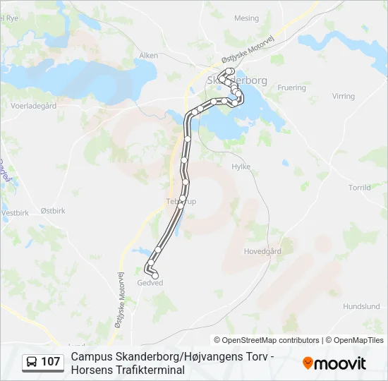 107 Bus Line Map