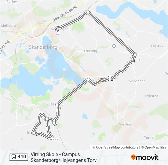 410 Bus Line Map