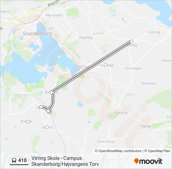 410 Bus Line Map