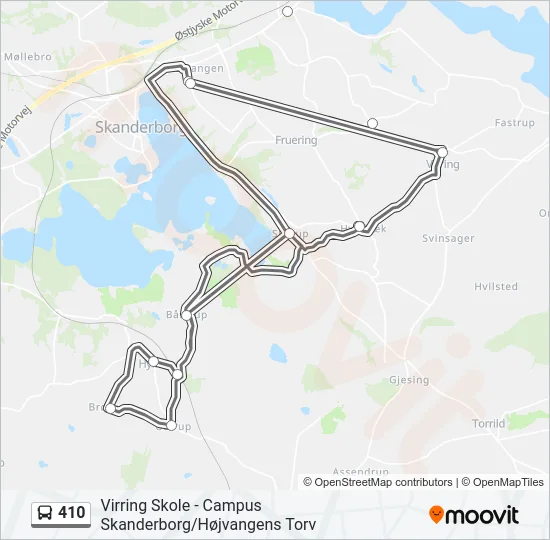 410 Bus Line Map