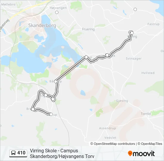 410 Bus Line Map