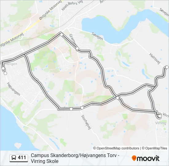 411 Bus Line Map
