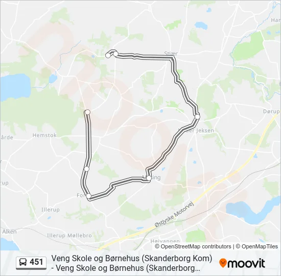 451 Bus Line Map