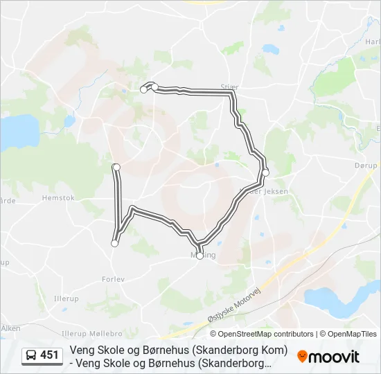 451 Bus Line Map