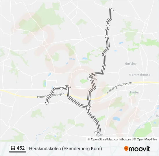 452 Bus Line Map