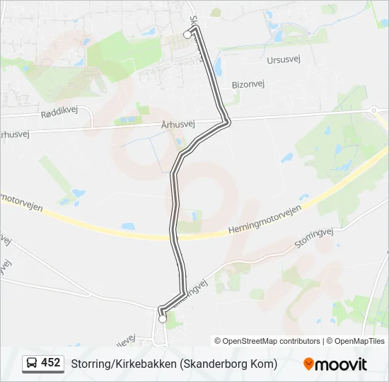 452 Bus Line Map