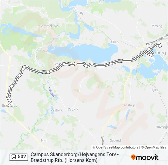 502 Bus Line Map