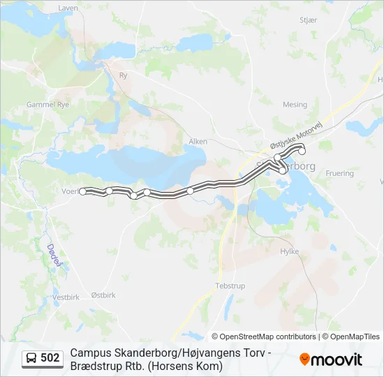 502 Bus Line Map