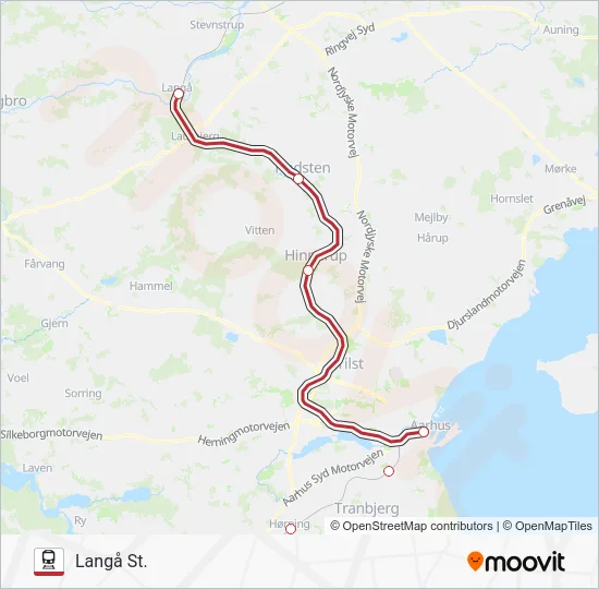 IC jernbane Linjekort