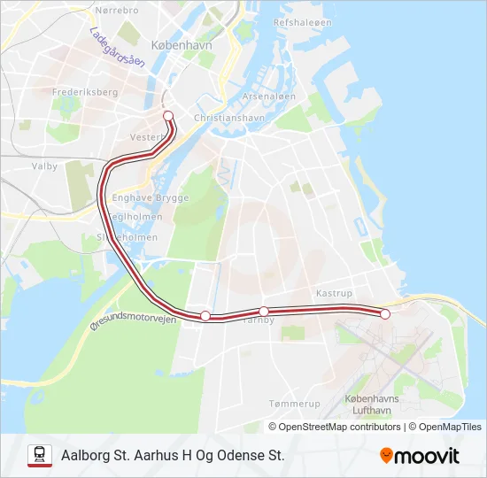 IC jernbane Linjekort