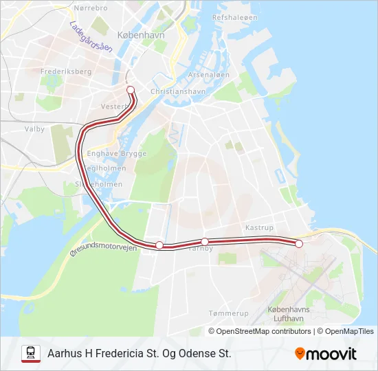 IC jernbane Linjekort