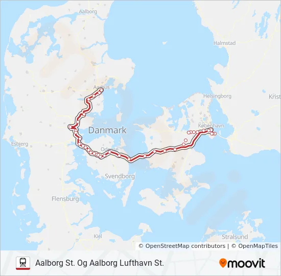 IC jernbane Linjekort