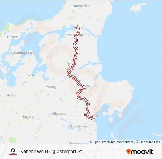 IC jernbane Linjekort