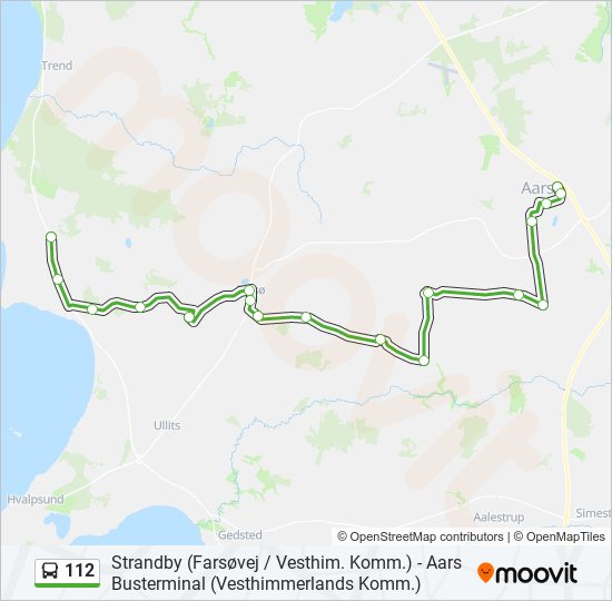 112 bus Line Map