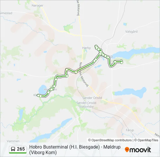 265 Bus Line Map