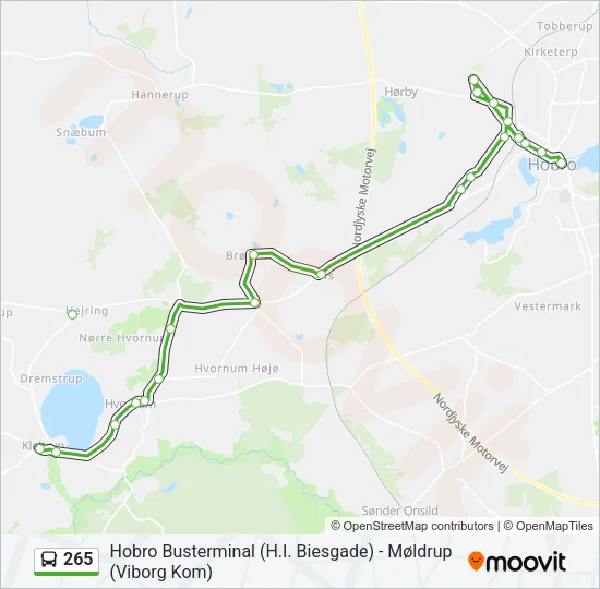 265 Bus Line Map