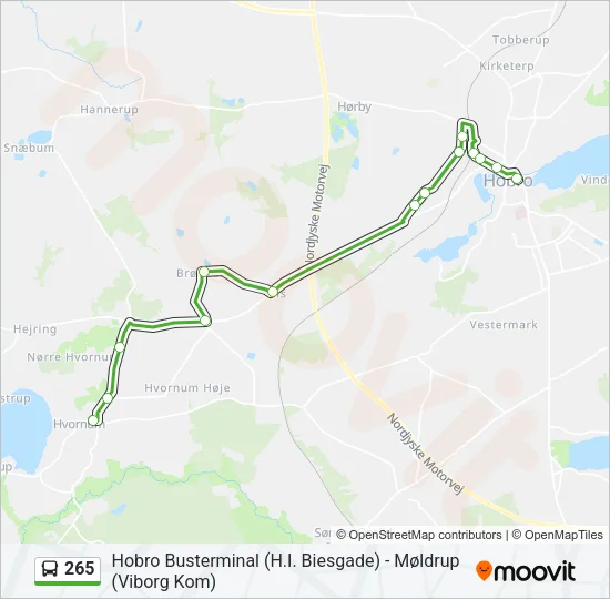 265 Bus Line Map