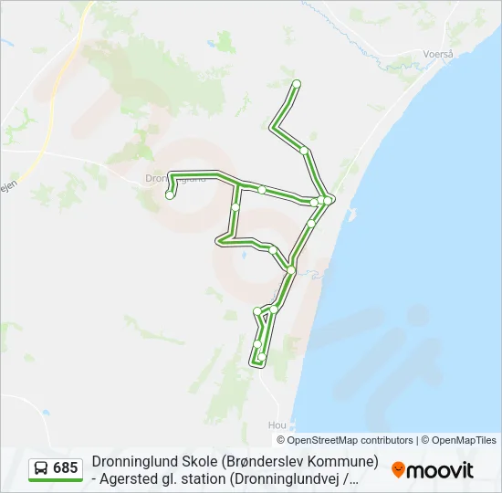 685 Bus Line Map
