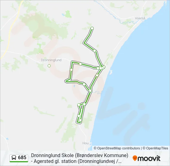 685 Bus Line Map
