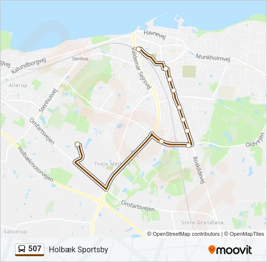 507 Bus Line Map
