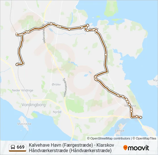 669 Bus Line Map
